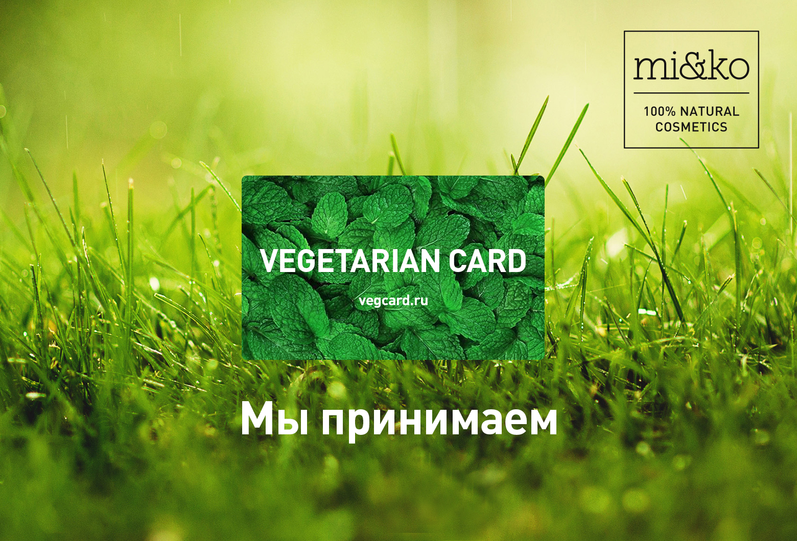 MI&KO ПРИНИМАЕТ VEGETARIAN CARD